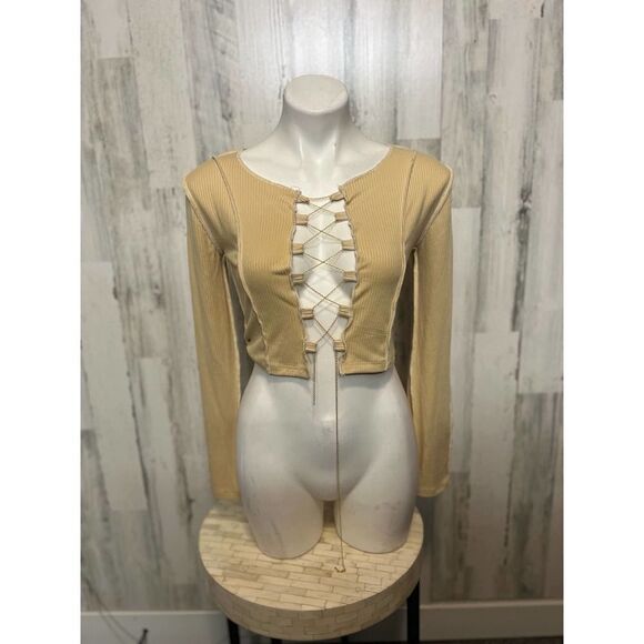 Brown tan top - Picture 2 of 6